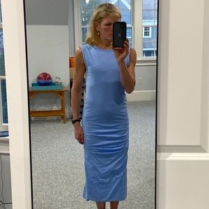 Bishop and Young Mia side ruched dress. NWT. Size XS. Azure blue.